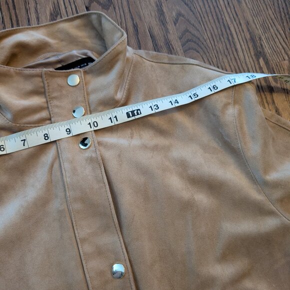 Zara FAUX SUEDE JACKET - Picture 8 of 9